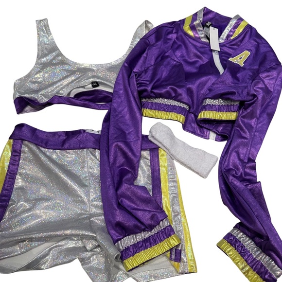 Forplay Purple and White Athletic Set - Picture 5 of 16